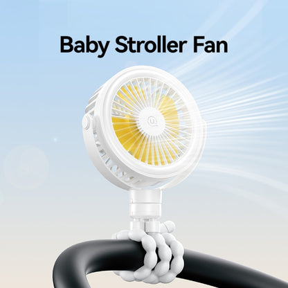 USAMS ZB289 Stroller Fan Type-C Portable Octopus Mini Fan(White) - Electric Fans by USAMS | Online Shopping UK | buy2fix