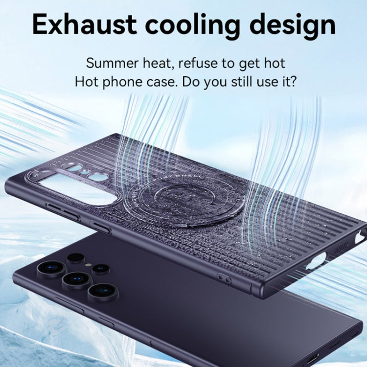 For Samsung Galaxy S24+ 5G Cooling MagSafe Magnetic Ring Holder PC Phone Case(Black) - Galaxy S24+ 5G Cases by buy2fix | Online Shopping UK | buy2fix