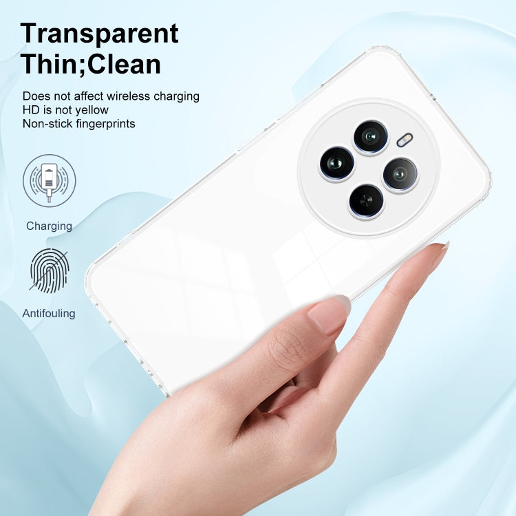 For Realme 12 Pro 3 in 1 Clear TPU Color PC Frame Phone Case(White) - Realme Cases by buy2fix | Online Shopping UK | buy2fix