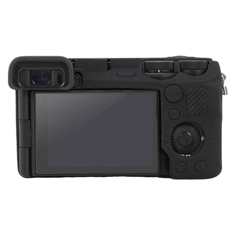 For Sony ILCE-6700 / A6700 Litchi Texture Soft Silicone Protective Case(Black) - Protective Case by buy2fix | Online Shopping UK | buy2fix