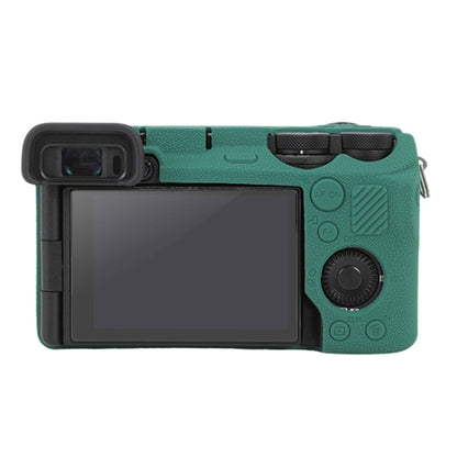 For Sony ILCE-6700 / A6700 Litchi Texture Soft Silicone Protective Case(Green) - Protective Case by buy2fix | Online Shopping UK | buy2fix