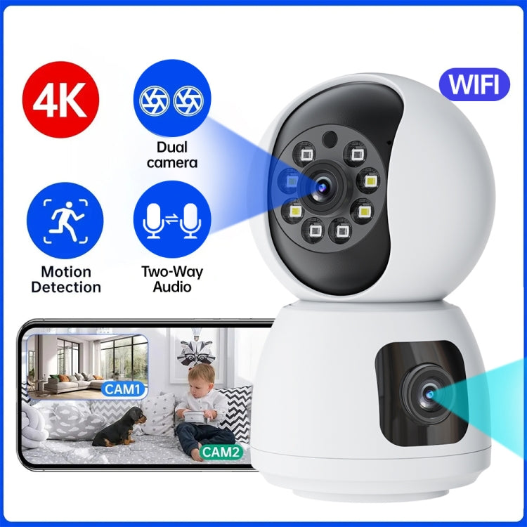 Y6203 4MP Zoom HD Indoor Waterproof Smart WiFi Camera, Specification:US Plug(White) - Wireless Camera by buy2fix | Online Shopping UK | buy2fix