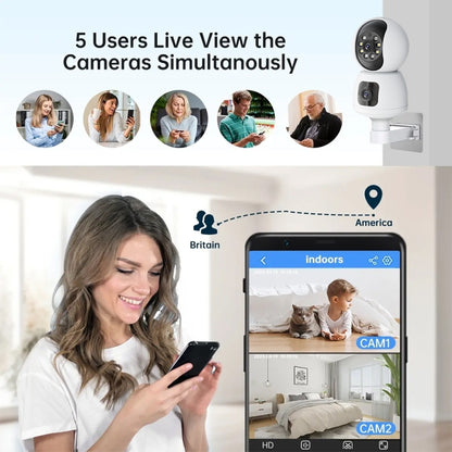 Y6203 4MP Zoom HD Indoor Waterproof Smart WiFi Camera, Specification:US Plug(White) - Wireless Camera by buy2fix | Online Shopping UK | buy2fix