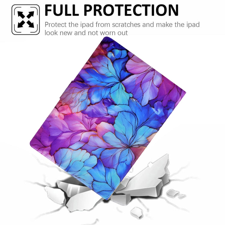 For iPad Pro 11 2024 Voltage Painted Smart Leather Tablet Case(Petals) - iPad Pro 11 2024 Cases by buy2fix | Online Shopping UK | buy2fix