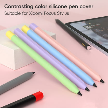 For Xiaomi Focus Pen III Stylus Pen Contrast Color Silicone Protective Case(Grey) - Pencil Accessories by buy2fix | Online Shopping UK | buy2fix