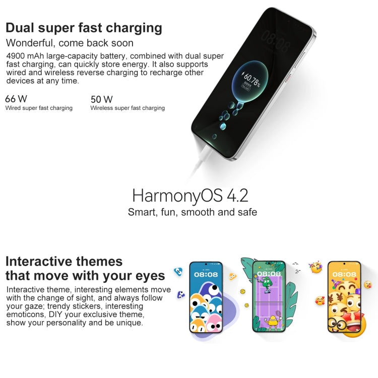 HUAWEI Pura 70, 12GB+256GB, Screen Fingerprint Identification,6.6 inch HarmonyOS 4.2 Kirin 9010 Octa Core up to 2.3GHz, NFC, OTG, Not Support Google Play(Black) - Huawei Mate & P by Huawei | Online Shopping UK | buy2fix