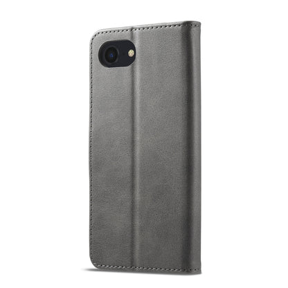 LC.IMEEKE Calf Texture Horizontal Flip Leather Case For iPhone SE 2024(Grey) - More iPhone Cases by LC.IMEEKE | Online Shopping UK | buy2fix