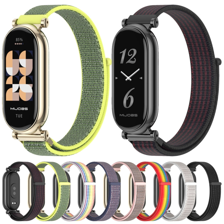 For Xiaomi Mi Band 8 / 9 / 9 NFC Mijobs GT4 Breathable Nylon Loop Watch Band(Black) - Watch Bands by MIJOBS | Online Shopping UK | buy2fix