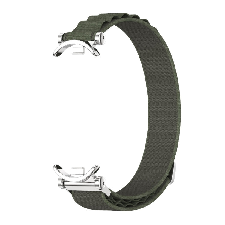 For Xiaomi Mi Band 8 / 9 / 9 NFC Mijobs GT4 Nylon Breathable Watch Band(Army Green Silver) - Watch Bands by MIJOBS | Online Shopping UK | buy2fix