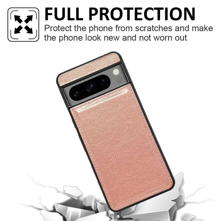 For Google Pixel 9 Pro XL Cowhide Texture Back Cover Phone Case(Rose Gold) - Google Cases by buy2fix | Online Shopping UK | buy2fix