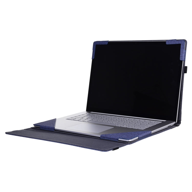 For Lenovo ThinkPad X1 Yoga Gen 4 Cloth Texture Laptop Leather Protective Case(Deep Blue) - Other by buy2fix | Online Shopping UK | buy2fix