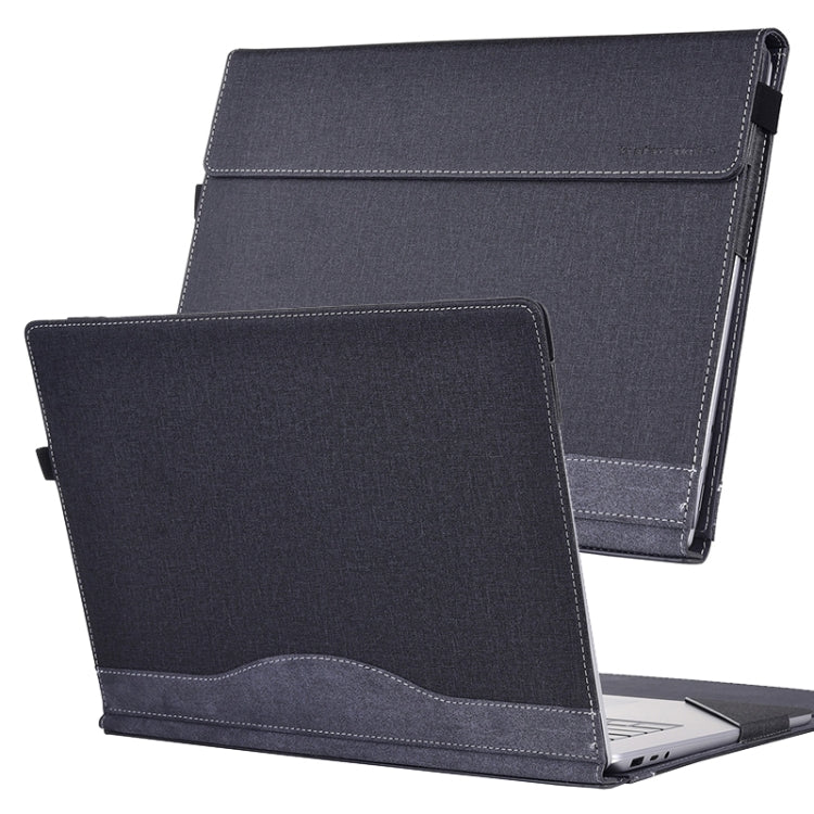 For Lenovo ThinkPad X1 Yoga Gen 7 14 inch Cloth Texture Laptop Leather Protective Case(Black) - Other by buy2fix | Online Shopping UK | buy2fix