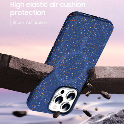 For iPhone 12 / 12 Pro Colorful Frosted Magsafe PC Hybrid TPU Phone Case(Blue) - iPhone 12 / 12 Pro Cases by buy2fix | Online Shopping UK | buy2fix