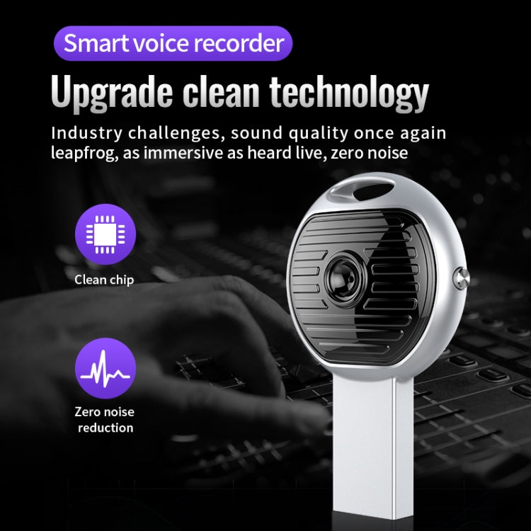 JNN S13 Zinc Alloy U-disk Voice Recorder, Memory:4GB(Silver) - U-Disk Recorder by JNN | Online Shopping UK | buy2fix