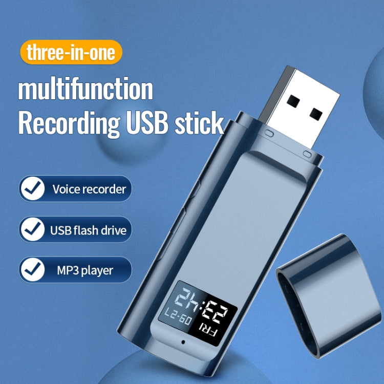 JNN X29 Multi-function USB Flash Drive Voice Recorder, Memory:8GB(Blue) - U-Disk Recorder by JNN | Online Shopping UK | buy2fix