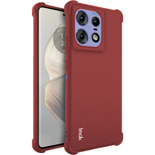 For Motorola Edge 50 Pro imak Shockproof Airbag TPU Phone Case(Matte Red) - Motorola Cases by imak | Online Shopping UK | buy2fix