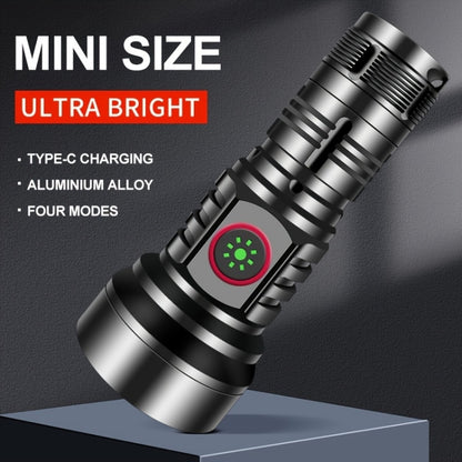 829 T40 1000LM USB Rechargeable LED Flashlight Including Battery(Black) - LED Flashlight by buy2fix | Online Shopping UK | buy2fix