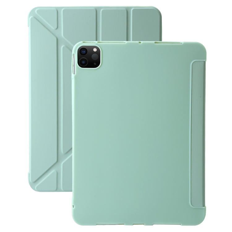 For iPad Pro 11 2024 TPU Deformation Flip Leather Tablet Case with Holder(Mint Green) - iPad Pro 11 2024 Cases by buy2fix | Online Shopping UK | buy2fix