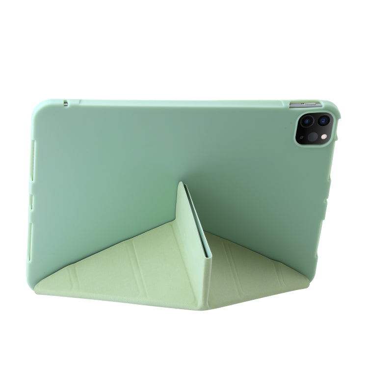 For iPad Pro 13 2024 TPU Deformation Flip Leather Tablet Case with Holder(Mint Green) - iPad Pro 13 2024 Cases by buy2fix | Online Shopping UK | buy2fix