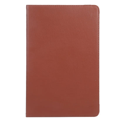 For iPad Pro 13 2024 360 Degree Rotation Litchi Texture Leather Tablet Case with Holder(Brown) - iPad Pro 13 2024 Cases by buy2fix | Online Shopping UK | buy2fix