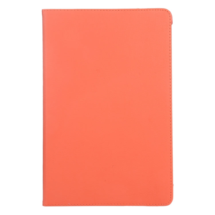 For iPad Air 11 2024 360 Degree Rotation Litchi Texture Leather Tablet Case with Holder(Orange) - iPad Air 11 2024 Cases by buy2fix | Online Shopping UK | buy2fix