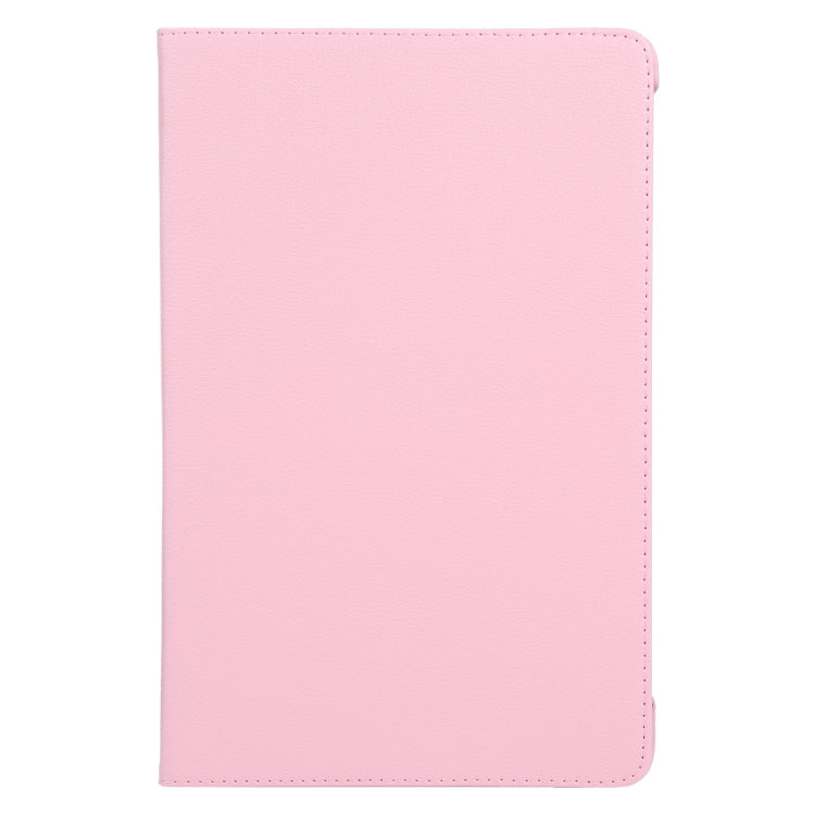 For iPad Pro 11 2024 360 Degree Rotation Litchi Texture Leather Tablet Case with Holder(Pink) - iPad Pro 11 2024 Cases by buy2fix | Online Shopping UK | buy2fix