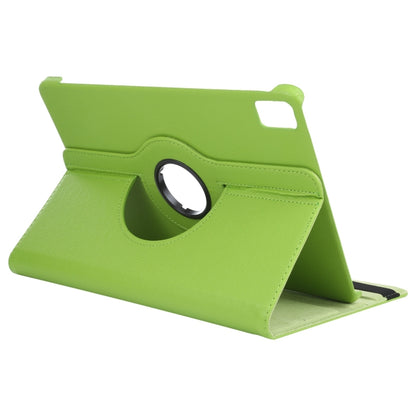 For iPad Pro 11 2024 360 Degree Rotation Litchi Texture Leather Tablet Case with Holder(Green) - iPad Pro 11 2024 Cases by buy2fix | Online Shopping UK | buy2fix