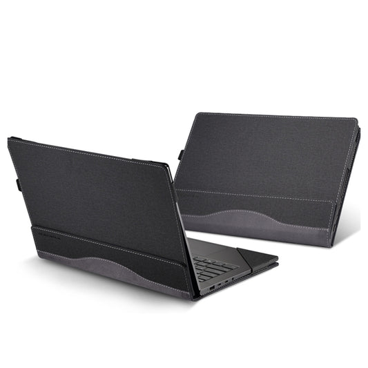 For HP Envy X360 15 inch 15-eu / 15-ew Leather Laptop Shockproof Protective Case(Black) - 15 inch by buy2fix | Online Shopping UK | buy2fix