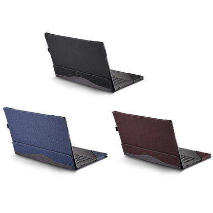 For HP Pavilion X360 Convertible 14-dy Leather Laptop Shockproof Protective Case(Wine Red) - Screen & Keyboard Cover by buy2fix | Online Shopping UK | buy2fix