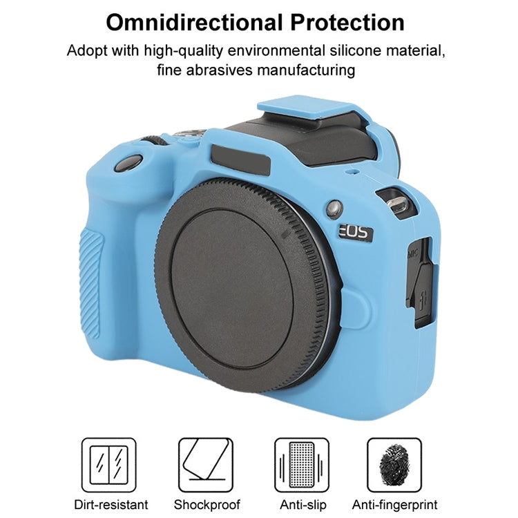 For Canon EOS R100 Glossy Soft Silicone Protective Case(Blue) - Protective Case by buy2fix | Online Shopping UK | buy2fix