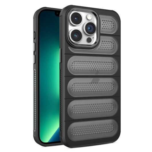 For iPhone 13 Pro Cooling Armor Translucent Mesh Breathable Phone Case(Black) - iPhone 13 Pro Cases by buy2fix | Online Shopping UK | buy2fix