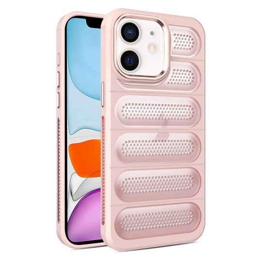 For iPhone 11 Cooling Armor Translucent Mesh Breathable Phone Case(Pink) - iPhone 11 Cases by buy2fix | Online Shopping UK | buy2fix