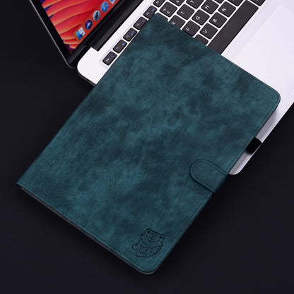 For iPad Air 13 2024 Embossed Tiger Pattern Leather Tablet Case(Dark Blue) - iPad Air 13 2024 Cases by buy2fix | Online Shopping UK | buy2fix