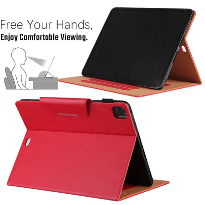 For iPad Pro 11 2024 Solid Color Metal Buckle Leather Smart Tablet Case(Red) - iPad Pro 11 2024 Cases by buy2fix | Online Shopping UK | buy2fix