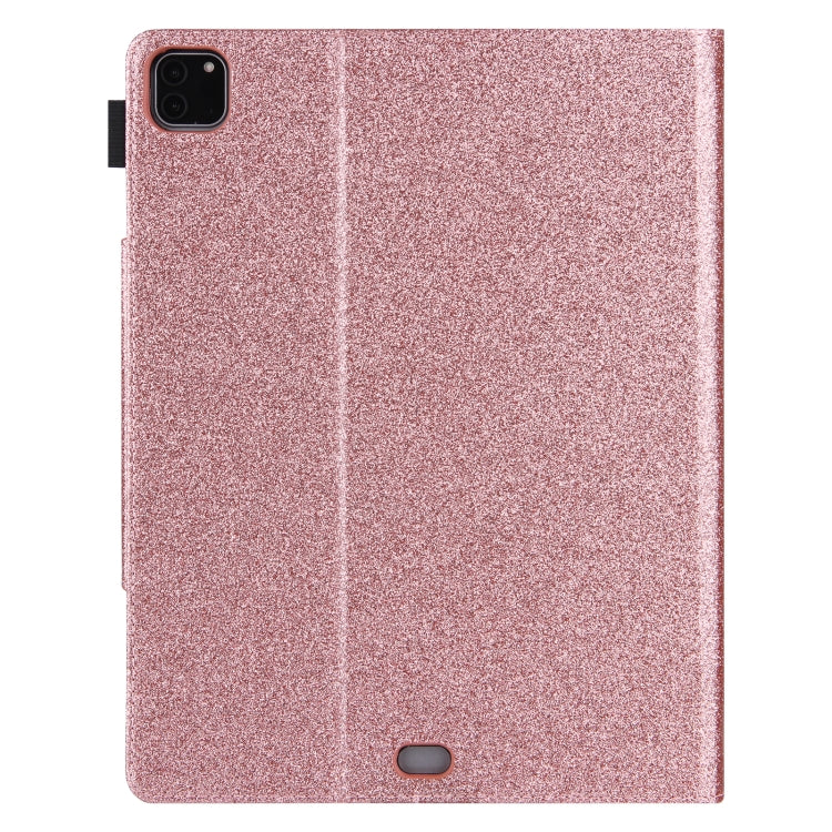 For iPad Pro 11 2024 Glitter Metal Buckle Leather Smart Tablet Case(Rose Gold) - iPad Pro 11 2024 Cases by buy2fix | Online Shopping UK | buy2fix