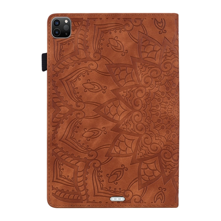 For iPad Pro 11 2024 Calf Texture Embossed Leather Tablet Case(Brown) - iPad Pro 11 2024 Cases by buy2fix | Online Shopping UK | buy2fix