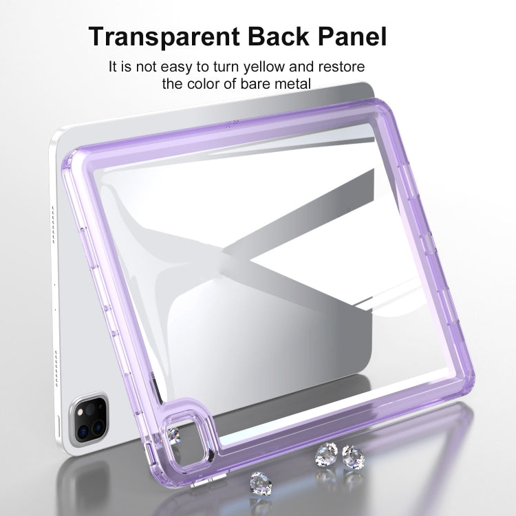 For iPad Air 11 2024 Transparent Acrylic Tablet Case(Dark Purple) - iPad Air 11 2024 Cases by buy2fix | Online Shopping UK | buy2fix