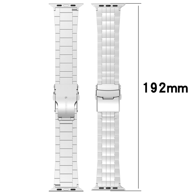 For Apple Watch Series 7 41mm Armor 5-bead Titanium Watch Band(Black) - Watch Bands by buy2fix | Online Shopping UK | buy2fix