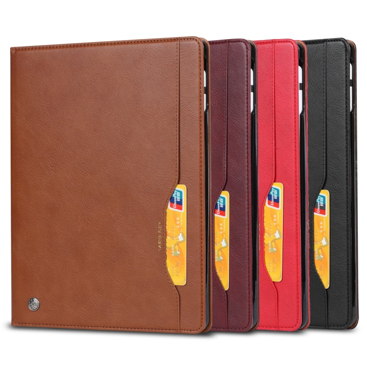 For iPad Pro 11 2024 Knead Skin Texture Horizontal Flip Leather Smart Tablet Case(Wine Red) - iPad Pro 11 2024 Cases by buy2fix | Online Shopping UK | buy2fix