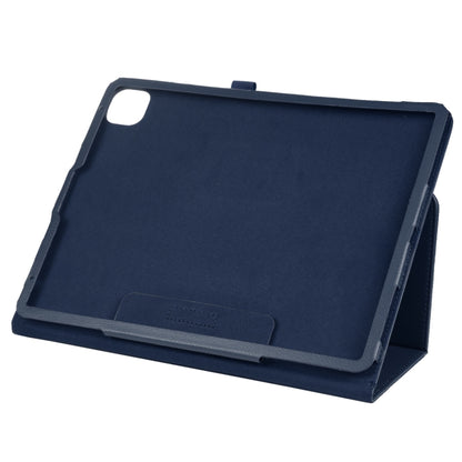 For iPad Air 11 2024 Litchi Texture Solid Color Leather Tablet Case(Dark Blue) - iPad Air 11 2024 Cases by buy2fix | Online Shopping UK | buy2fix