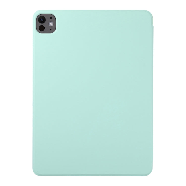 For iPad Pro 13 2024 Double-sided Clip Non-buckle Magnetic PU Smart Tablet Case(Light Green) - iPad Air 13 2024 Cases by buy2fix | Online Shopping UK | buy2fix