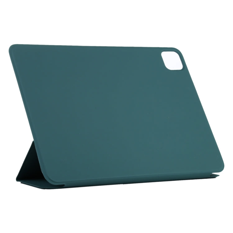 For iPad Pro 13 2024 Double-sided Clip Non-buckle Magnetic PU Smart Tablet Case(Dark Green) - iPad Air 13 2024 Cases by buy2fix | Online Shopping UK | buy2fix