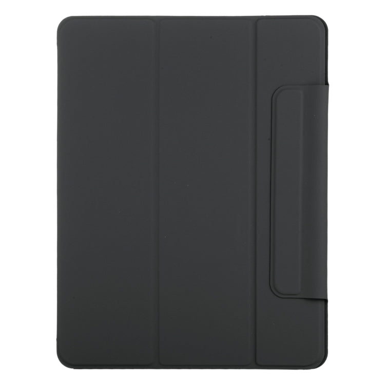 For iPad Air 11 2024 Double-sided Clip Fixed Buckle Magnetic PU Leather Smart Tablet Case(Black) - iPad Air 11 2024 Cases by buy2fix | Online Shopping UK | buy2fix