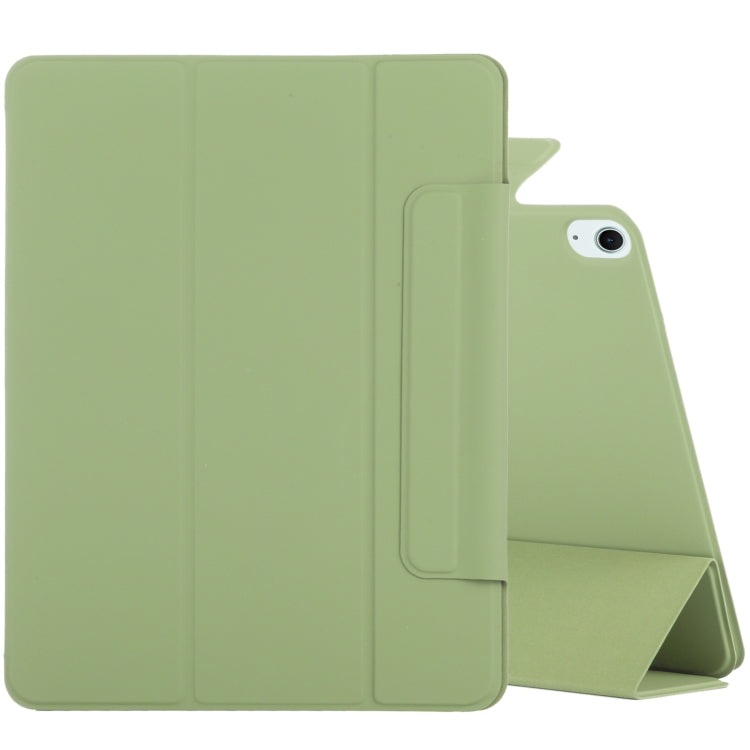 For iPad Air 11 2024 Double-sided Clip Fixed Buckle Magnetic PU Leather Smart Tablet Case(Grass Green) - iPad Air 11 2024 Cases by buy2fix | Online Shopping UK | buy2fix