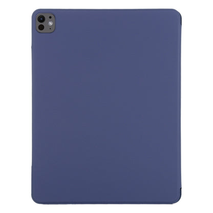 For iPad Pro 11 2024 Double-sided Clip Fixed Buckle Magnetic PU Leather Smart Tablet Case(Dark Blue) - iPad Pro 11 2024 Cases by buy2fix | Online Shopping UK | buy2fix