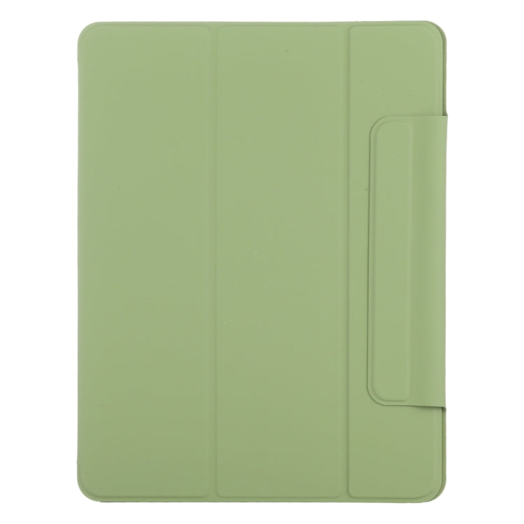 For iPad Air 13 2024 Double-sided Clip Fixed Buckle Magnetic PU Leather Smart Tablet Case(Grass Green) - iPad Air 13 2024 Cases by buy2fix | Online Shopping UK | buy2fix