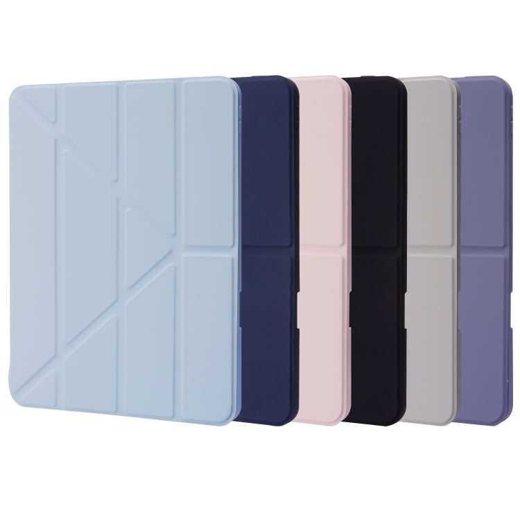 For iPad Air 11 2025 / 2024 Deformation Transparent Acrylic Leather Tablet Case(Dark Blue) - iPad Air 11 2025 / 2024 Cases by buy2fix | Online Shopping UK | buy2fix