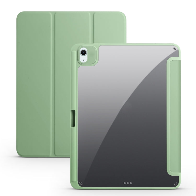 For iPad Air 11 2024 Acrylic 3-folding Smart Leather Tablet Case(Green) - iPad Air 11 2024 Cases by buy2fix | Online Shopping UK | buy2fix