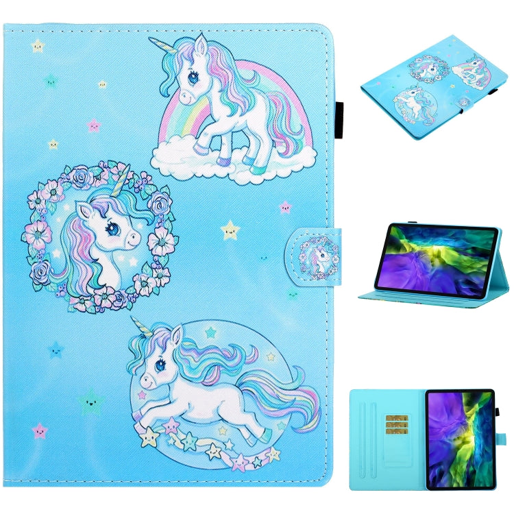 For iPad Pro 11 2024 Coloured Drawing Stitching Smart Leather Tablet Case(Unicorn) - iPad Pro 11 2024 Cases by buy2fix | Online Shopping UK | buy2fix