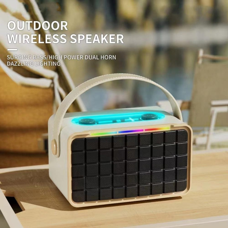 NewRixing NR8801 15W Portable Outdoor Bluetooth Speaker TWS Stereo Speaker(Gray) - Desktop Speaker by NewRixing | Online Shopping UK | buy2fix
